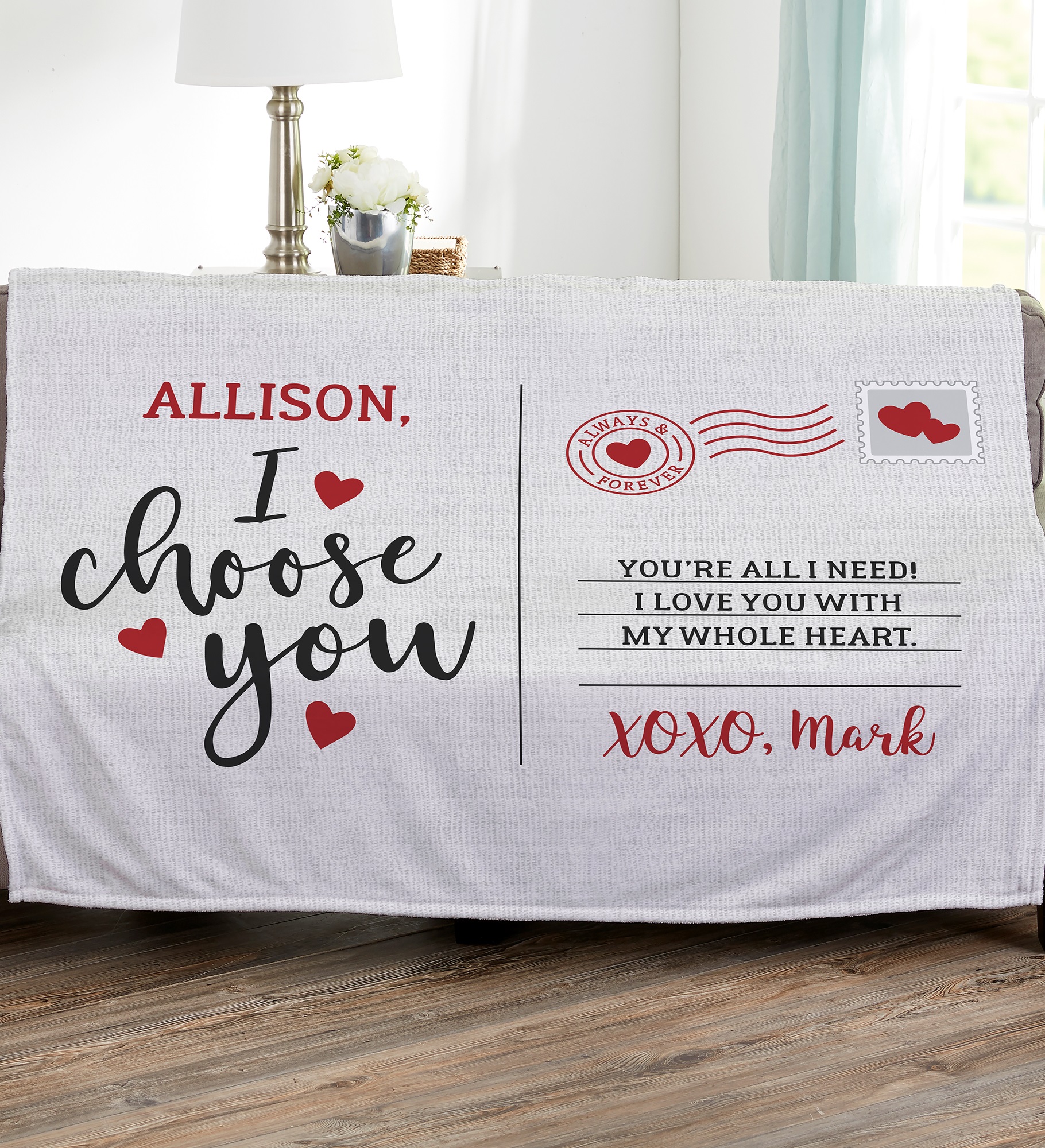 I Choose You Personalized Blanket